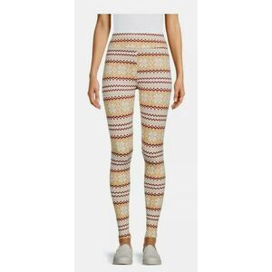 Time and True High Rise Fitted Leggings Size 3XL (22) NWT Fairisle